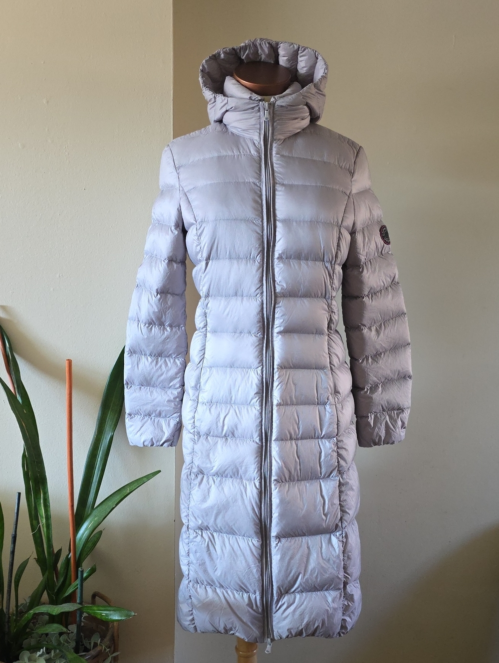 KAPALUA Ultra Light Down Packable Coat - Light Grey - CAN SZ 8 (EUC)